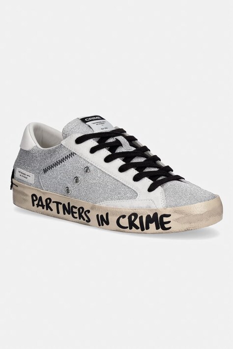 Crime London DISTRESSED sneakersy damskie srebrne 29007PP8
