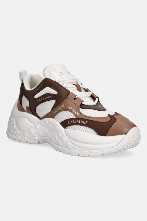 Armani Exchange sneakersy damskie brązowe XDX120 XV708 MZ743