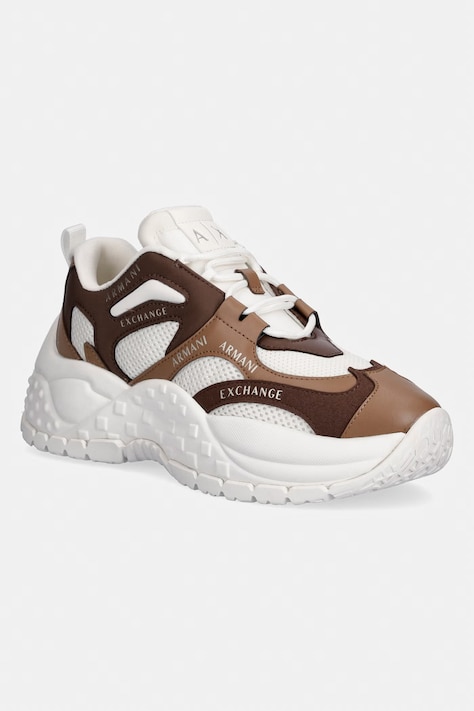 Armani Exchange sneakersy damskie brązowe XDX120 XV708 MZ743