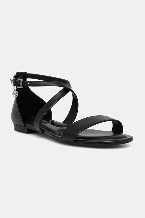 MICHAEL Michael Kors sandały na płaskim obcasie damskie skórzane Alexa Flex Flat Sandal czarne 40S6AXFS1L.001