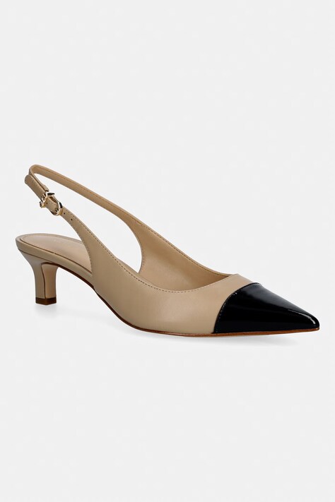 Γόβες MICHAEL Michael Kors Amara Toe Cap Sling Pump χρώμα: μπεζ, 40S6AMMP2L.156