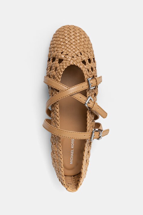 MICHAEL Michael Kors балетки Indy Woven Flex Ballet — SS26-OBD3DN, бежевий — фото 4