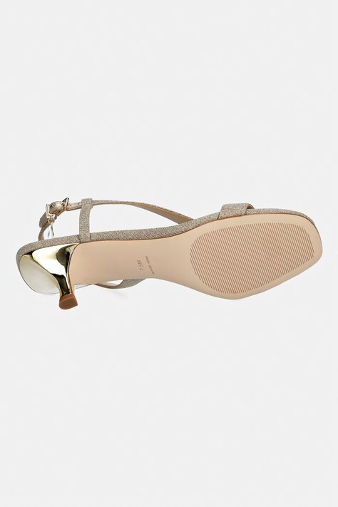 MICHAEL Michael Kors босоніжки на низькому підборі Jaida Kitten Sandal — SS26-OBD3DS, золотий — фото 5