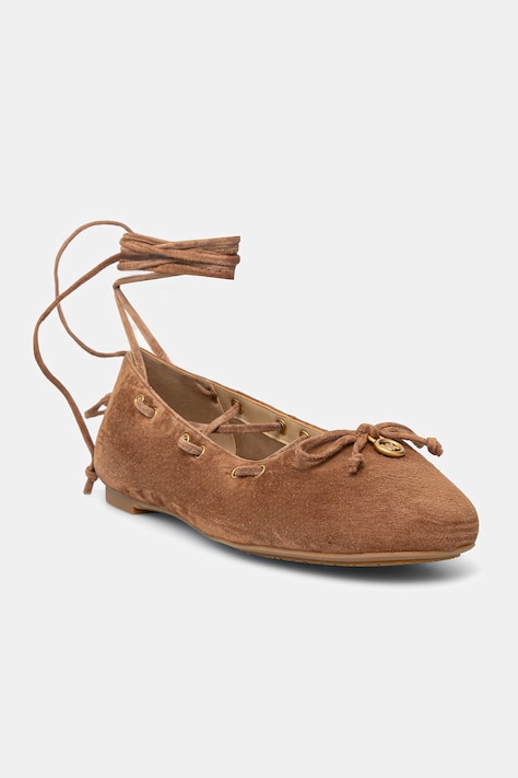 Μπαλαρίνες σουέτ MICHAEL Michael Kors Shae Flex Ballet χρώμα: καφέ, 40S6SHFP1S.230