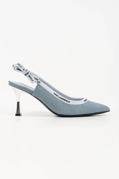 Karl Lagerfeld czółenka skórzane Sienna niebieskie KL32706D