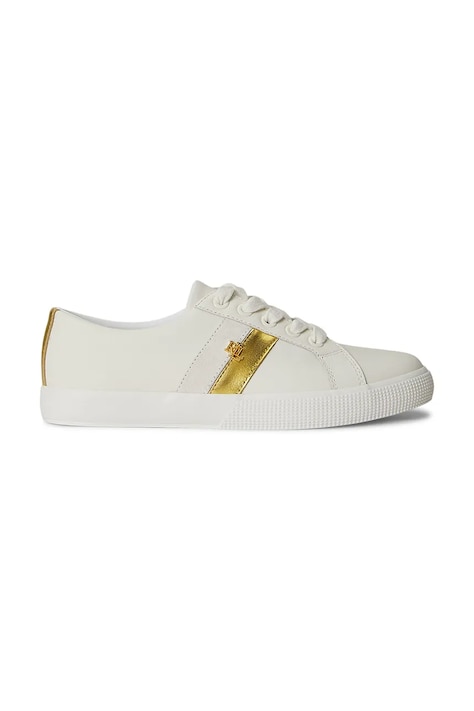 Lauren Ralph Lauren Janson II tenisky dámske kožené biele na plochom podpätku 802P02521002