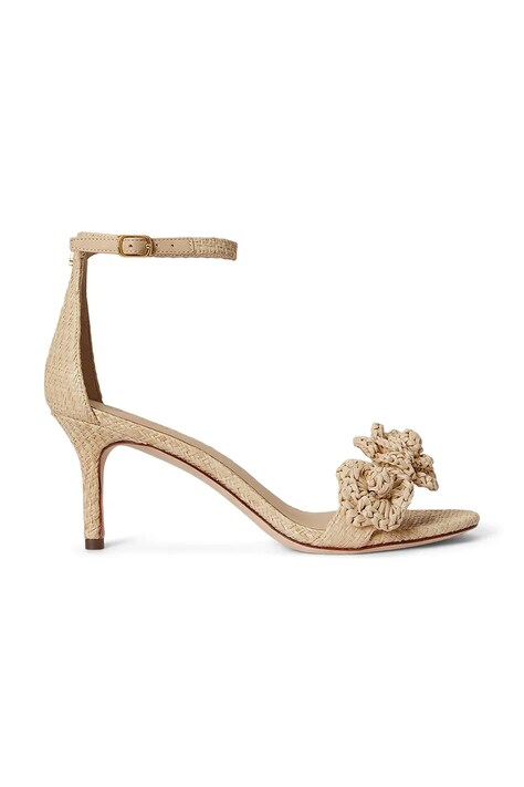 Lauren Ralph Lauren sandale cu toc înalt Allie M Flwr bej 802P10642001