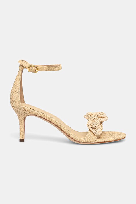 Lauren Ralph Lauren sandały na wysokim obcasie Allie M Flwr beżowe 802P10642001