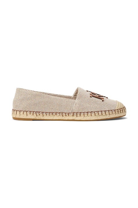 Lauren Ralph Lauren espadryle damskie Cameryn Logo brązowe 802P09065002