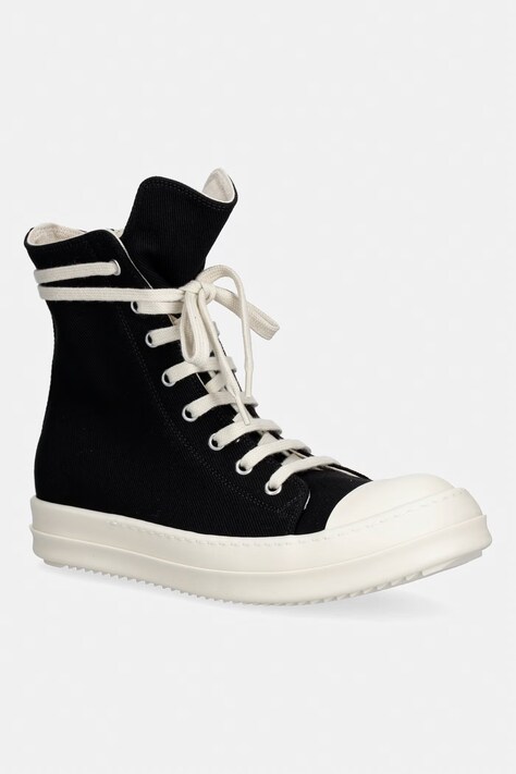 Rick Owens DRKSHDW Denim trampki męskie wysokie czarne DS01F4800.DO