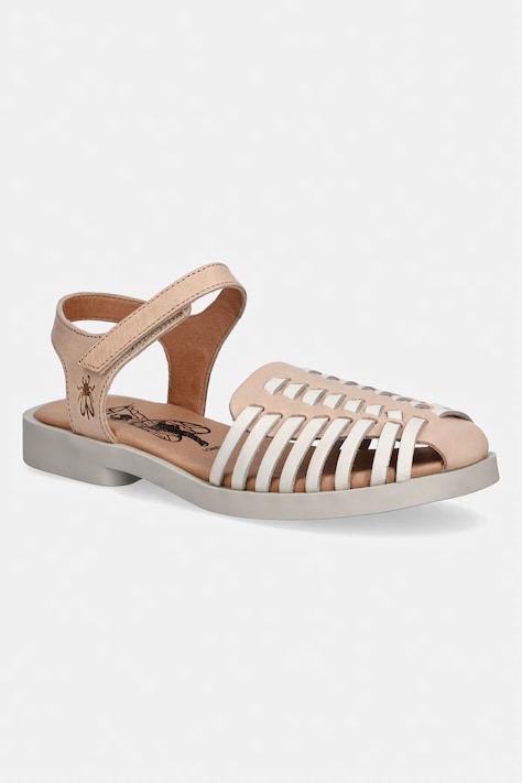 Fly London sandały skórzane AVAN406FLY damskie kolor beżowy P145406001