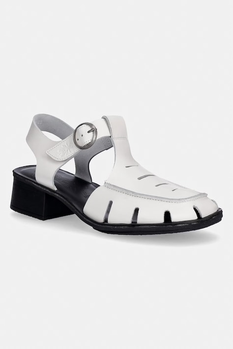 Fly London sandały skórzane EFAI392FLY damskie kolor biały na słupku P145392004