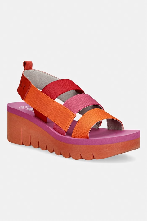 Fly London sandały YERE847FLY damskie kolor pomarańczowy na platformie P144847012