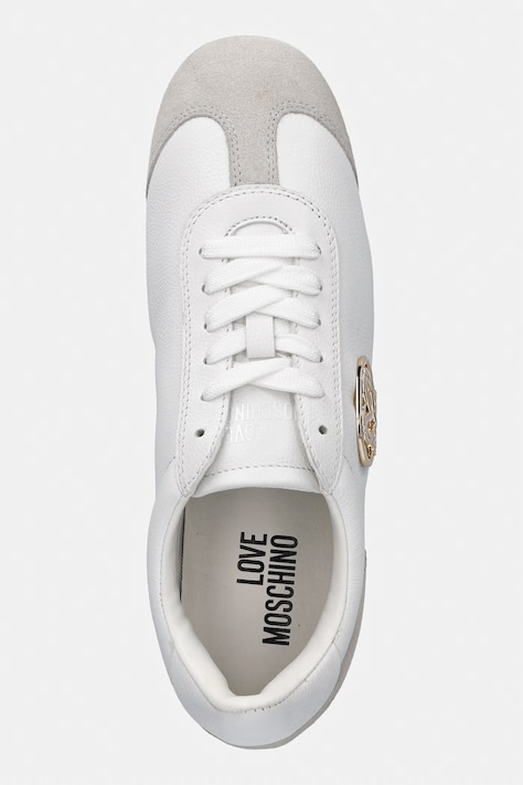 Шкіряні кросівки Love Moschino — SS26-OBD3PY, білий — фото 4