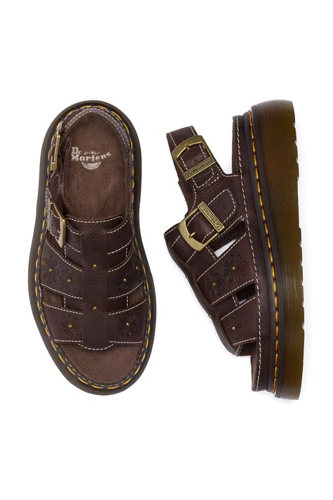 Dr. Martens босоніжки на платформі жіночі шкіряні Wrenlie — фото 7
