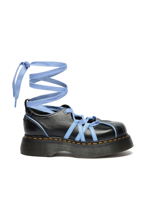 Dr. Martens baleriny skórzane Buzz Ballerina Lace Up Shoe czarne DM42842001