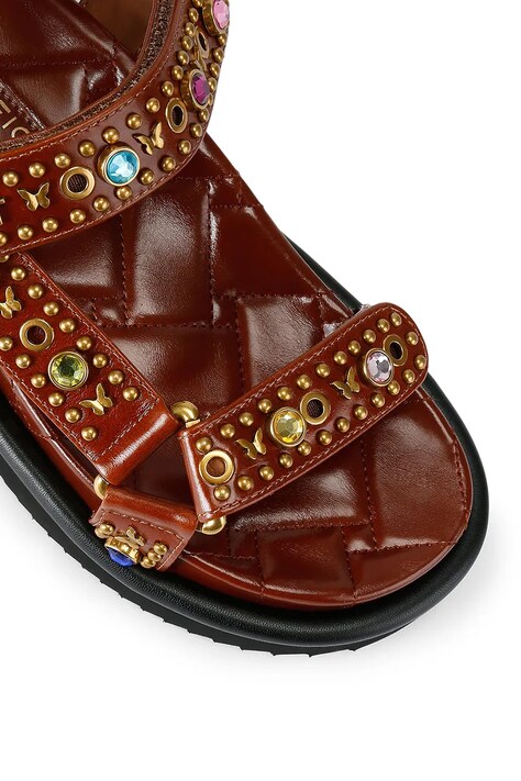 Kurt Geiger London босоніжки жіночі шкіряні Orson Sandal — SS26-OBD40W, коричневий — фото 4