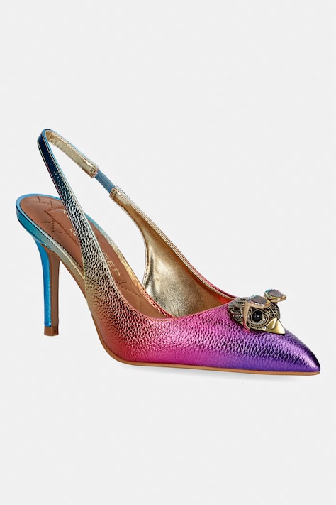 Kurt Geiger London szpilki skórzane Belgravia Sling 85 multicolor 5595399019