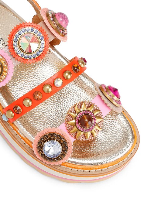 Kurt Geiger London босоніжки на платформі жіночі шкіряні Octavia Sling Flatform — SS26-OBD41G, помаранчевий — фото 4