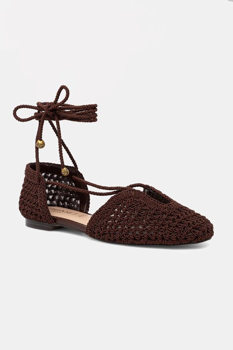 Twinset baleriny brązowe 261TGT042