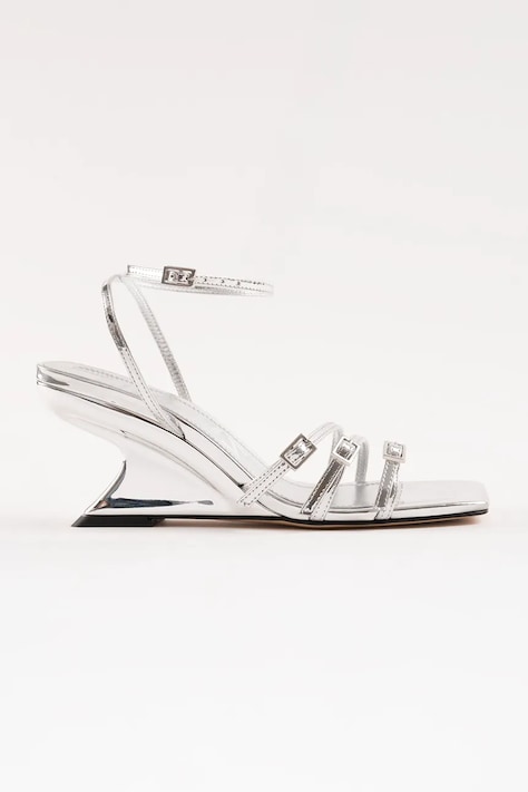 Souliers Martinez szandál éksarokkal bőr EDEN ezüst EDEN