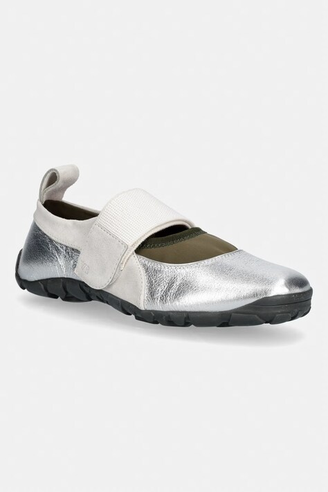 Wales Bonner Jewel Mary Jane baleriny skórzane szare WBW46030A.23065.052