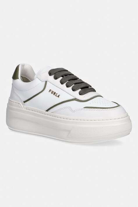 Furla Nuage sneakersy damskie skórzane zielone YK73NUA BX4470 4712S