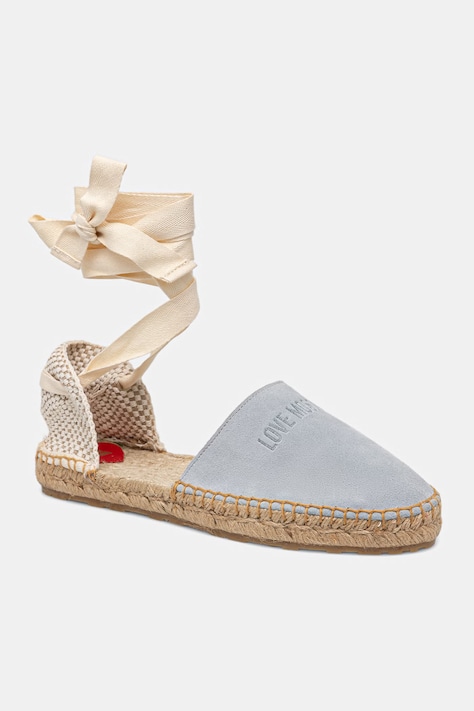 Love Moschino espadryle damskie zamszowe niebieskie JA10562G0OIG5701