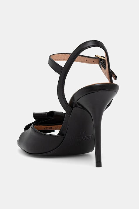 Love Moschino sandale cu toc înalt din piele negre JA16069G0OIE0000