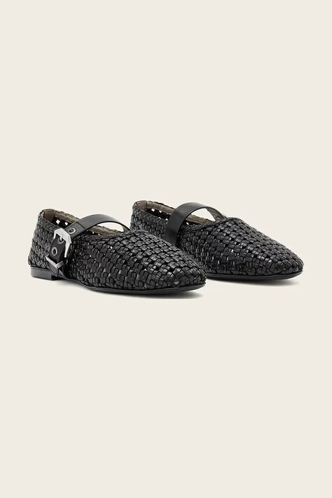 AllSaints балетки шкіряні Sabine Woven Flat — фото 2