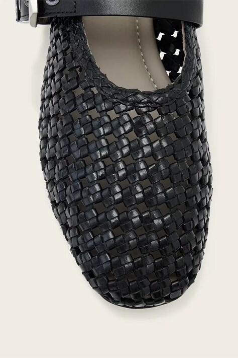 AllSaints балетки шкіряні Sabine Woven Flat — фото 5