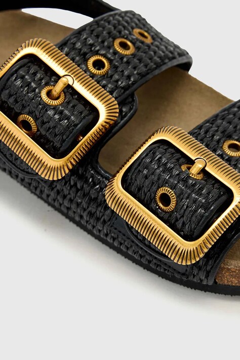 AllSaints босоніжки жіночі Staffa Raffia Sandal — SS26-OBD497, чорний — фото 4