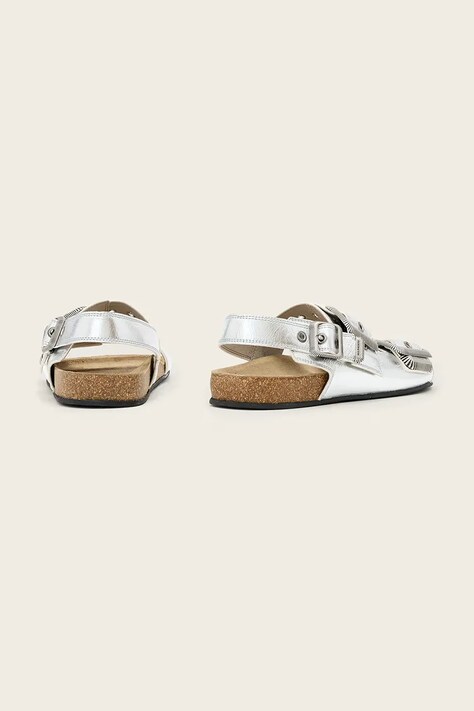 AllSaints sandały damskie skórzane Staffa Sandal czarne W044FE