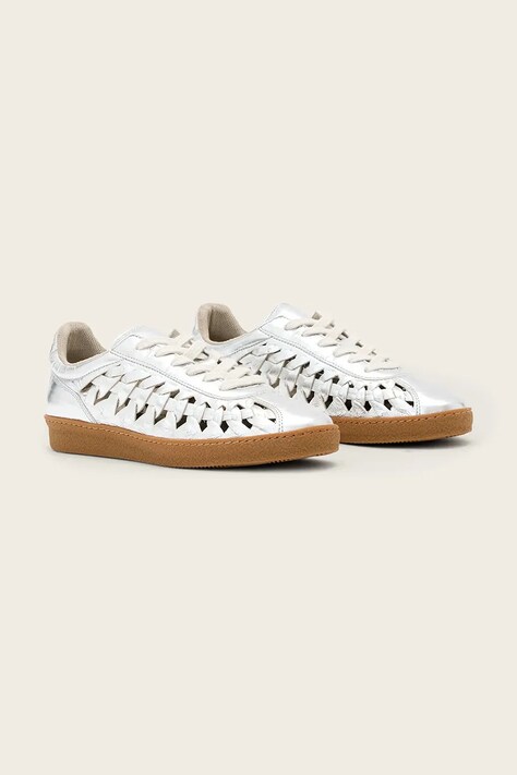 AllSaints Velma Woven Sneaker кросівки жіночі шкіряні — SS26-OBD49C, срібний — фото 2