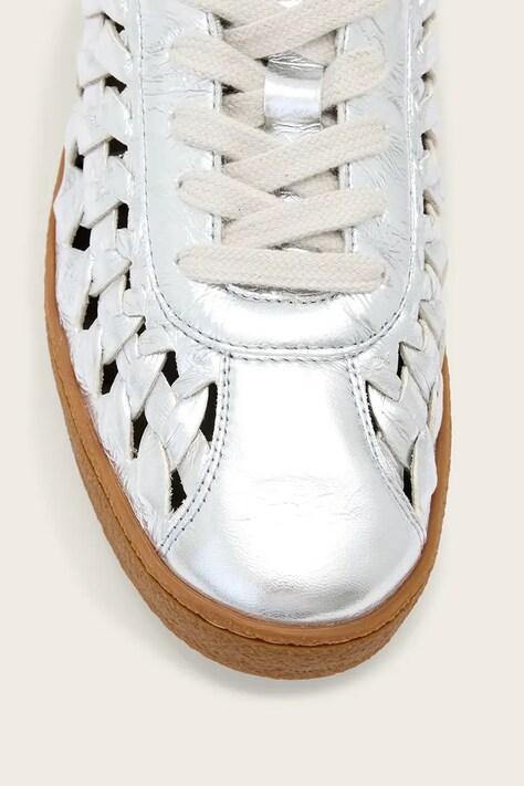 AllSaints Velma Woven Sneaker кросівки жіночі шкіряні — SS26-OBD49C, срібний — фото 5