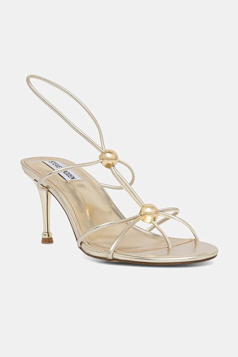 Steve Madden sandały na wysokim obcasie Ramos złote 11005439