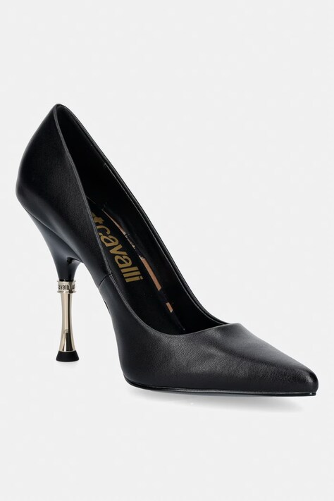 Just Cavalli szpilki skórzane czarne 80RA3S41ZPB93899