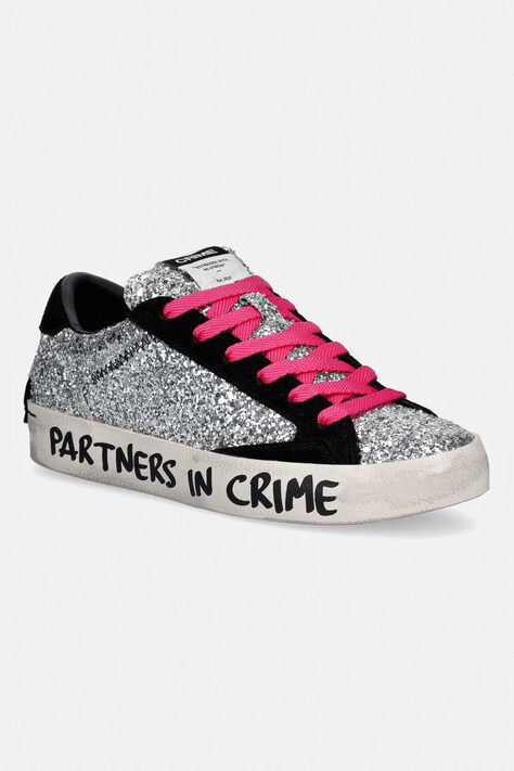 Crime London DISTRESSED sneakersy damskie srebrne 25015II8
