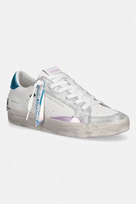 Crime London SK8 DELUXE sneakersy damskie skórzane białe 29126EE8