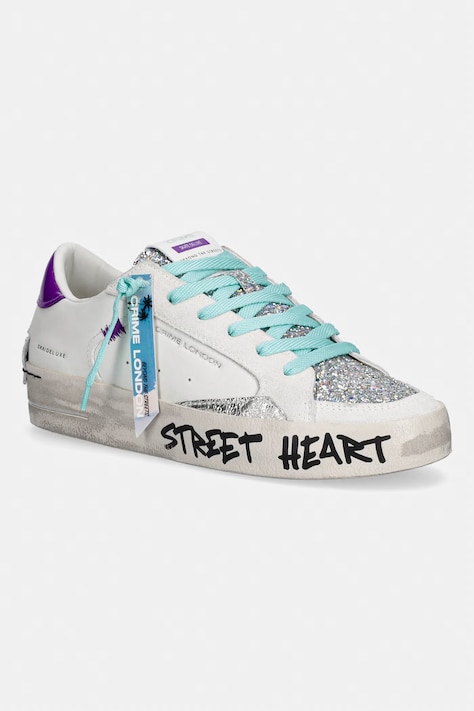 Crime London SK8 DELUXE sneakersy damskie skórzane białe 29120EE8