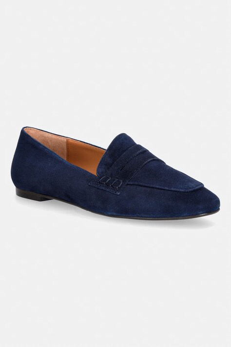 Billi Bi mokasyny damskie zamszowe Blue suede granatowe A9400