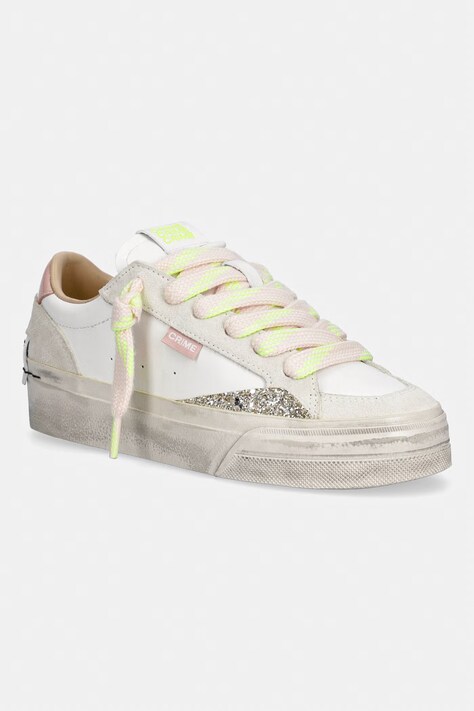Crime London SOHO sneakersy damskie skórzane białe 29500PP8.010