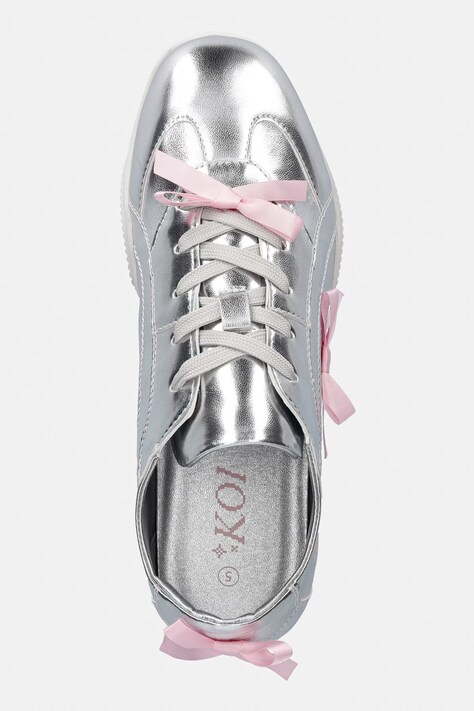 Koi Footwear Bambalina Cat Lace up Bow Pumps кросівки жіночі — SS26-OBDZRS, срібний — фото 4