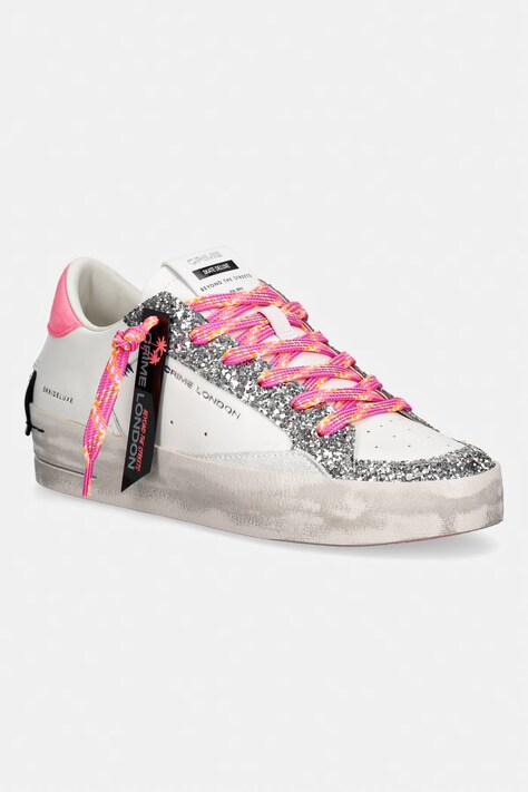 Crime London SK8 DELUXE WEDGE sneakersy damskie białe 29150PP8