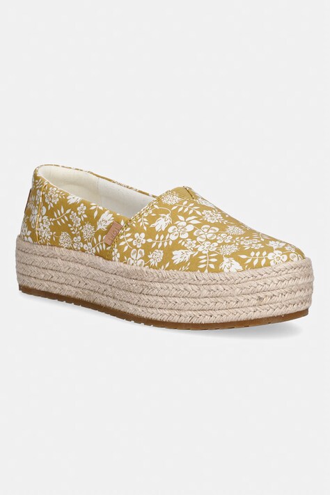 Toms espadryle na platformie damskie VALENCIA żółte 10022575