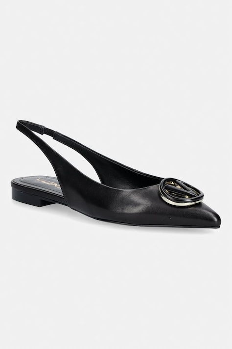 Valentino балеринки от кожа VALENTINE черни 91V1602NAP