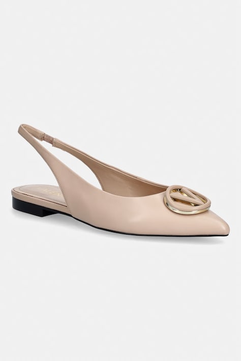 Valentino balerinke od kože SLINGBACK FLAT bež 91V1602NAP