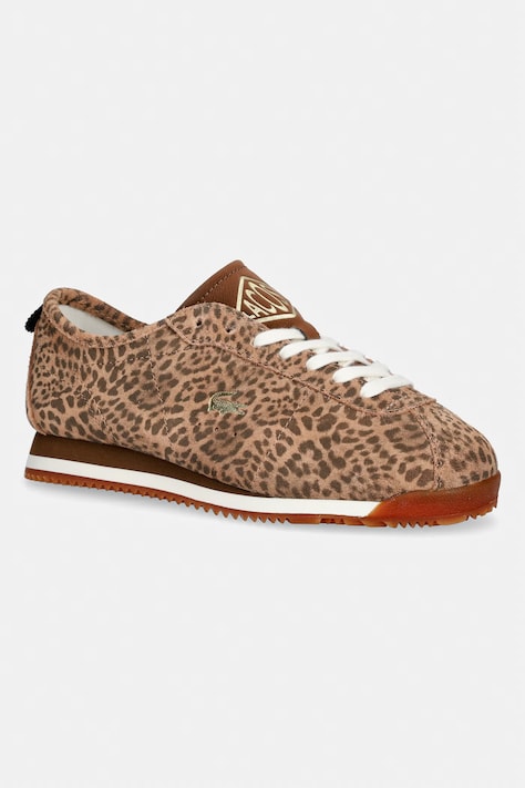 Lacoste CLUB-LOW sneakersy damskie zamszowe brązowe 50SFA0059 2C3