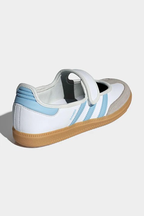 Дитячі шкіряні балетки adidas Originals DISNEY SAMBA JANE — SS26-OBG001, білий — фото 3