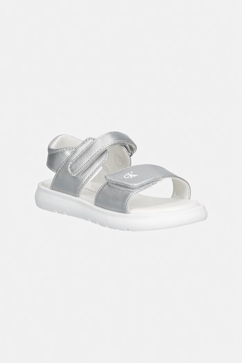 Calvin Klein Jeans sandały dziecięce kolor srebrny V1A2-83241